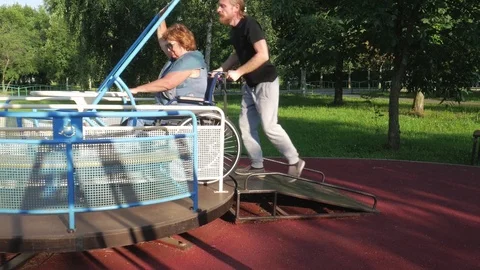 A man is helping to a disabled person 動画素材 78204328