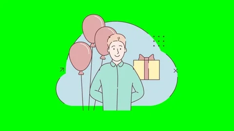 Man hiding gift in box behind his back. Concept of surprise or present Stock Footage 327699280