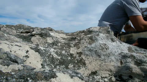 Man on hill Stock Footage 23100199