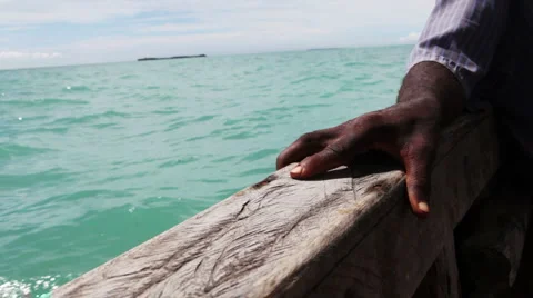 Man on his boat Video stock 1060844