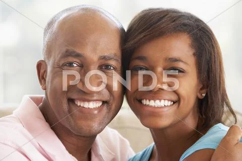 Man With His Teenage Daughter Stock Photos