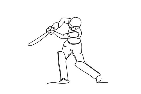 A man hits the ball from below Stock Illustration