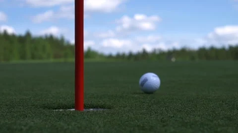 The man hits the Golf ball. Golf course Видео 63775951