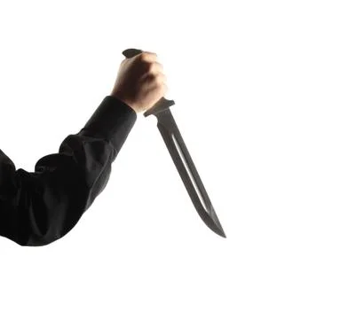 Man hold knife - aggression Stock Photos