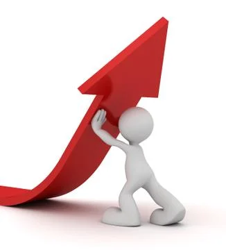 Man holding arrow Stock Illustration