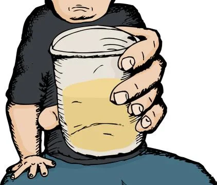 Man Holding a Beer Stock Illustration