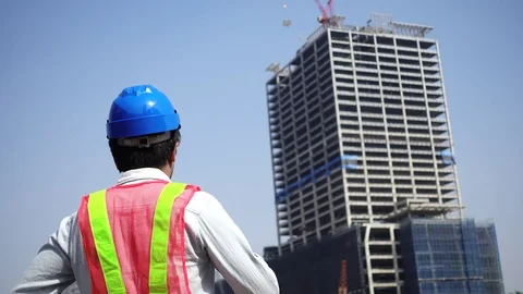 Man holding blue helmet close up Vídeo Stock 85829778
