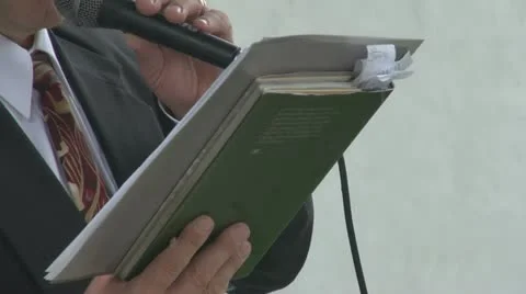 Man, holding the book in the hand Stock Footage 10892358