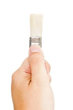 Man holding a brush Stock Photos