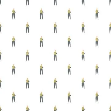 Man holding camera seamless pattern Stock Illustration