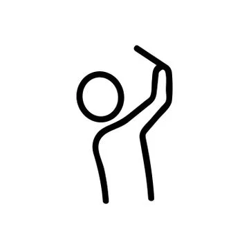 Man holding camera at top icon vector outline illustration Stock Illustration