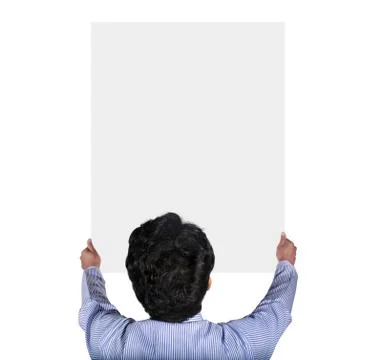 Man holding card Foto stock