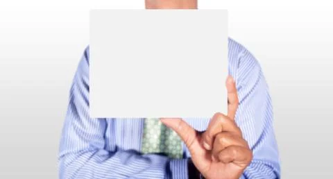 Man holding card Foto stock
