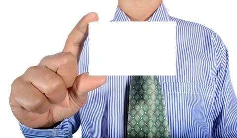 Man holding card Foto stock