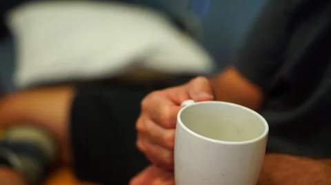 Man Holding Coffee Mug Video stock 63237123