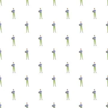 Man holding data graph pattern for business analysis イラスト素材