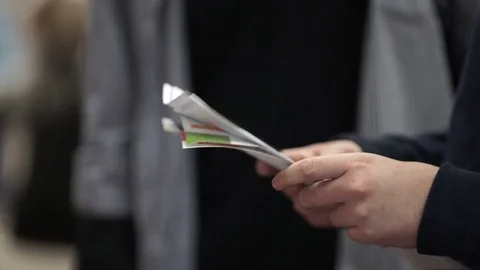 Man holding documents 스톡 동영상 72751329