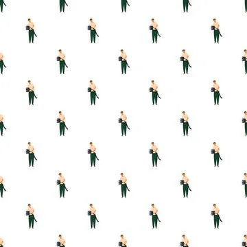 Man holding electrical plug pattern for energy concept Stock Illustration