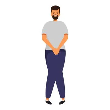 Man holding his bladder needing to pee holding his groin 스톡 일러스트