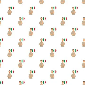 Man holding italian flag pattern representing culture 스톡 일러스트
