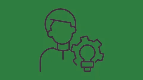 A man holding light bulb in his hand and isolated on green screen background Stock Footage 336954653