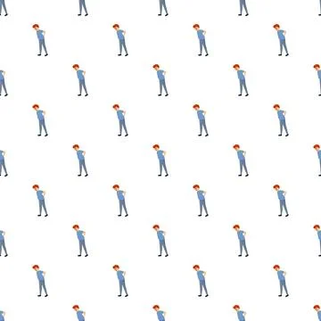 Man holding lower back feeling pain pattern Stock-Illustration