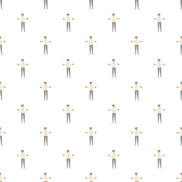Man holding money seamless repeat pattern background イラスト素材