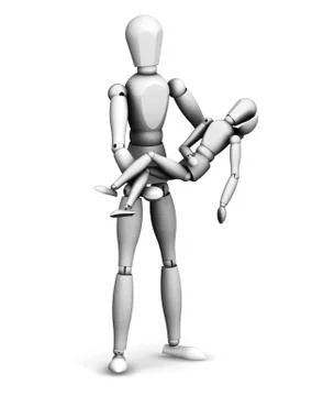 Man holding person Stock Illustration