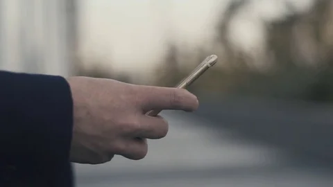 Man holding phone 스톡 동영상 70541631