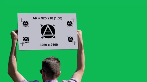 Man Holding Protest Sign on Green Screen Stock Footage 339084529