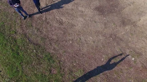 Man holding quadrocopter Video stock 71429111