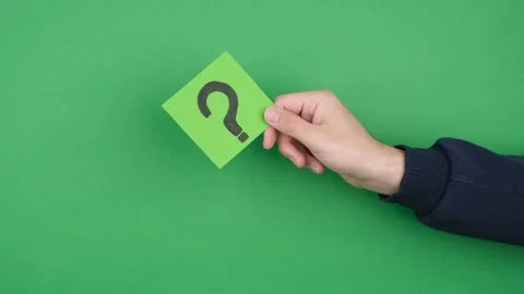 Man holding question mark Video stock 238936109