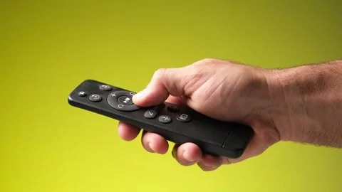 Man holding remote control Stock Footage 316842644