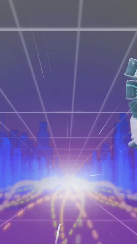 Man holding a stack of files against 3D city model Stock Footage 323782698