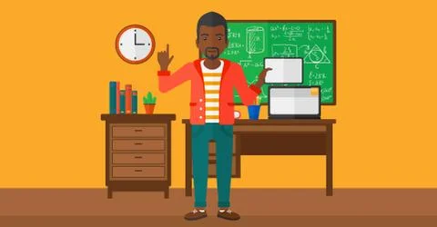 Man holding tablet computer Stock Illustration