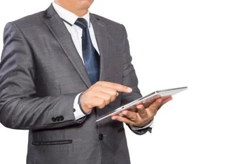 Man holding a tablet computer Stock Photos