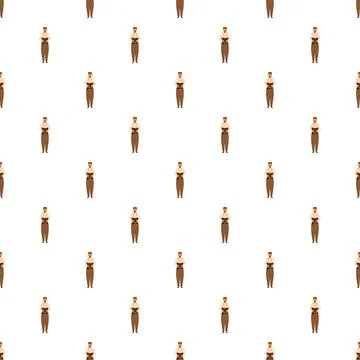 Man holding tablet repeating seamless pattern Stock Illustration