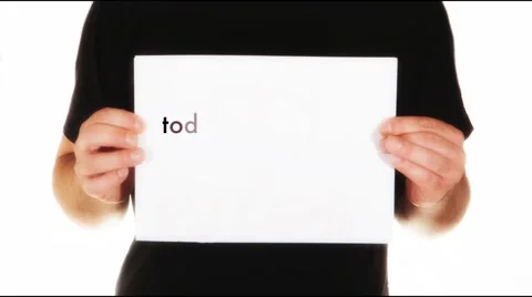Man holding white paper with text today is your day Stock Footage 45852363