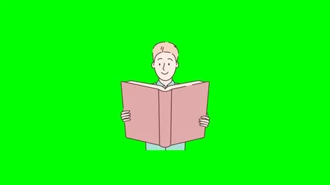 Man holds a book, a student reading a textbook in hands. Red book Video stock 335124700