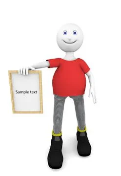 Man holds a frame Stock Illustration