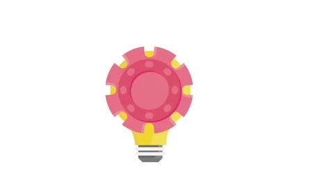 A man holds a light bulb featuring a cog wheel design, symbolizing innovati.. Stock Footage 332535235