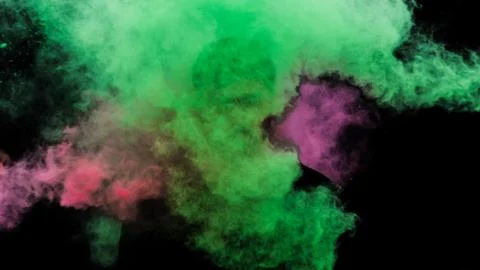 Man in holi colors Stock Photos
