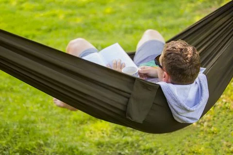Man on holiday Stock-Fotos