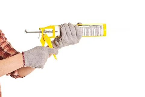 Man holind foam Stock Photos