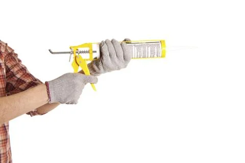 Man holind foam Stock Photos