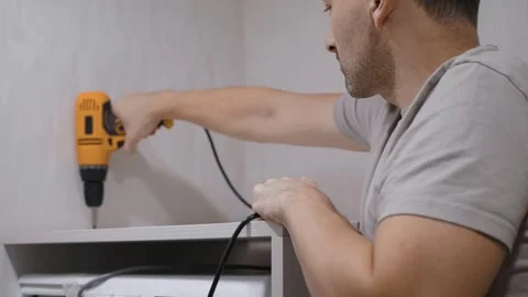 Man Home Improvement Project Stock Footage 301564994