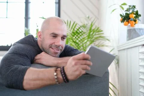 Man at home Stock Photos