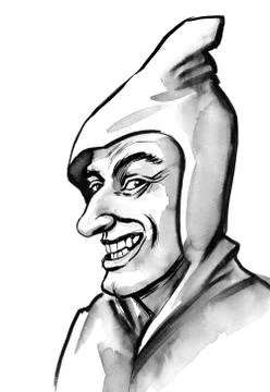 Man in hood Illustrazione stock