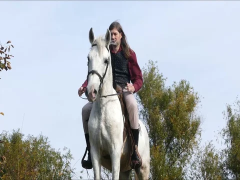 Man on horse 11 Video stock 82082755
