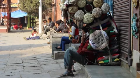 Man with a huge burden on his back 库存影片 59189012